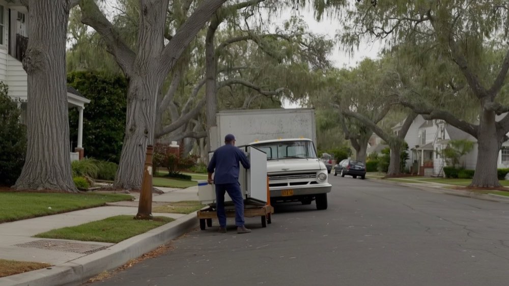 Refrigerator carried out on a hand truck in Anderson
