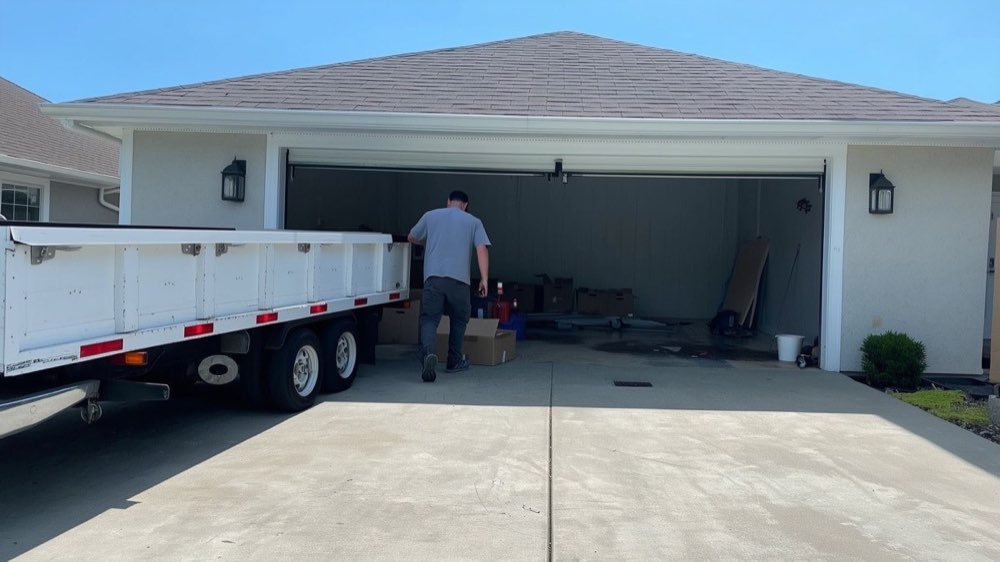 Cleared garage after a cleanout in Anderson